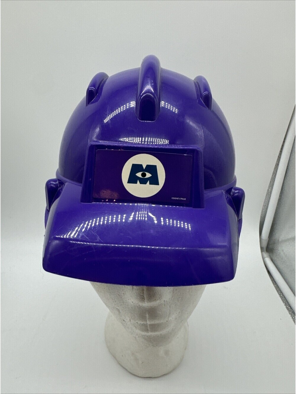 Disney Store Monsters Inc Purple Kid Size Hard Hat Halloween Costume Helmet